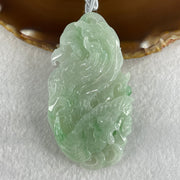 Type A Light Green Lavender with Green Piao Hua Jadeite Double Side Phoenix Pendant 66.18g 72.8 by 39.2 by 13.8mm - Huangs Jadeite and Jewelry Pte Ltd