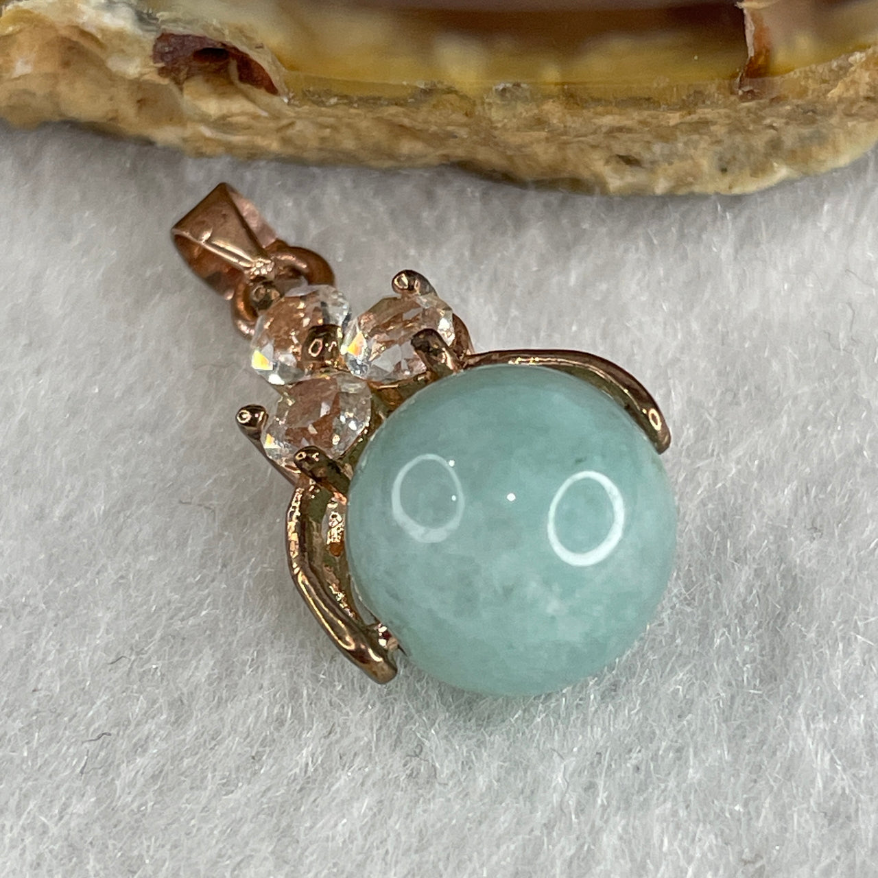 Natural Type A Green Jadeite Ball Charm 2.37g 10.2mm