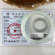Type A Light Green Faint Lavender Jadeite Bangle 64.46g Internal Diameter 55.5mm 14.3 by 8.6mm (Fine Internal Lines) - Huangs Jadeite and Jewelry Pte Ltd