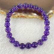 Very Good Grade Natural Amethyst Bracelet 18.19g 16cm 8.4mm 24 Beads - Huangs Jadeite and Jewelry Pte Ltd