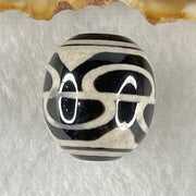 Natural Powerful Tibetan Old Oily Agate 6 Eyes Dzi Bead Heavenly Master (Tian Zhu) 六眼天诛 4.64g 16.0 by 14.4mm - Huangs Jadeite and Jewelry Pte Ltd