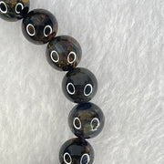Good Grade Natural Petersite Beads Bracelet 27.55g 16cm 10.3mm 19 Beads - Huangs Jadeite and Jewelry Pte Ltd