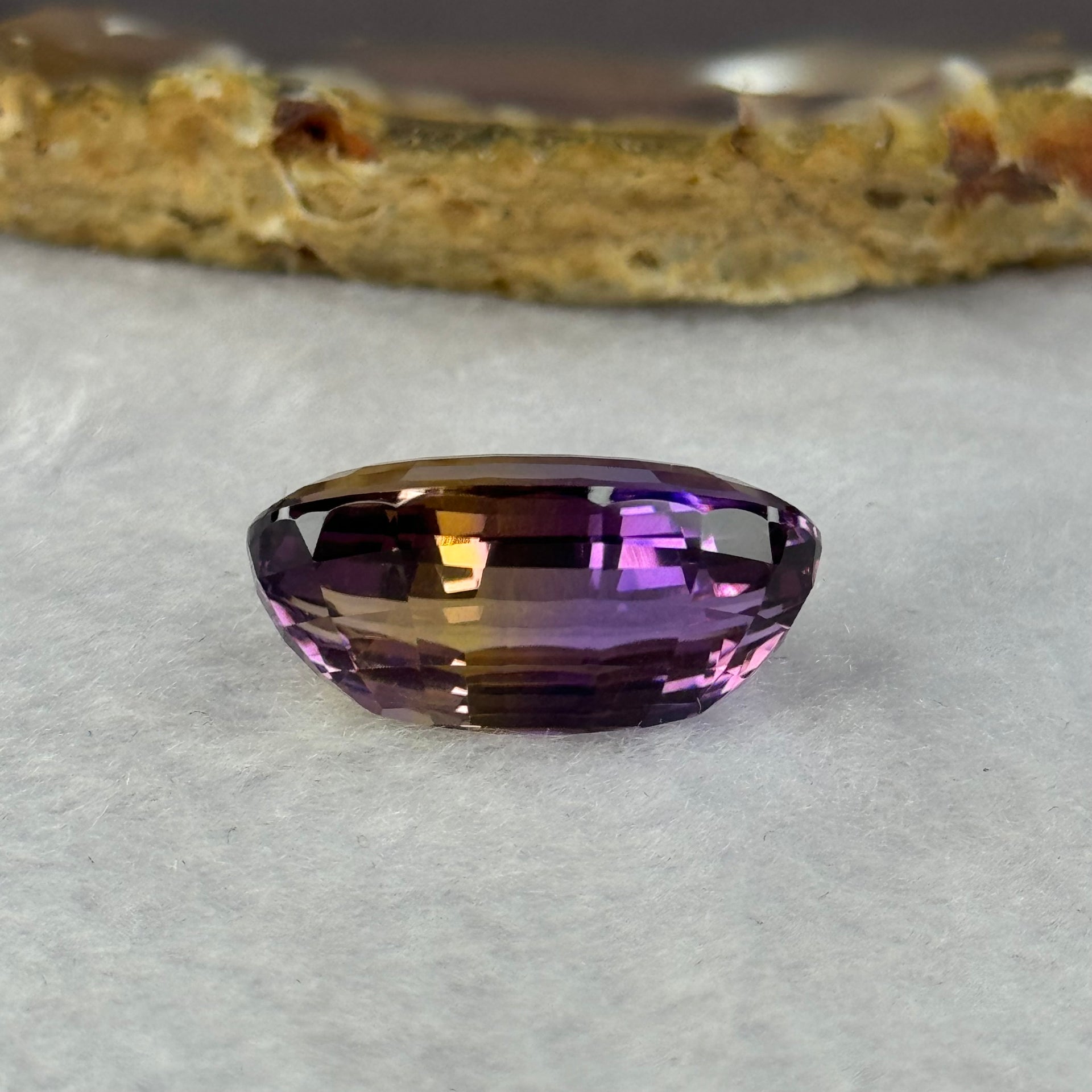 Natural Faceted Ametrine Oval Shape 19.09ct 21.4 by 13.7 by 9.8mm - Huangs Jadeite and Jewelry Pte Ltd