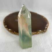 Natural Green and Orange Fluorite Quartz Tower Display 164.54g 96.5 by 35.9 by 30.5mm - Huangs Jadeite and Jewelry Pte Ltd