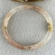 Natural Pink Flower Agate Oval Bangle Set | (68.69g | 55.6mm ID | 9.0 x 6.9mm | Blooming Self-Love & Emotional Renewal Anchor, Feng Shui Harmony & Sovereign Guifei Stacking Bangle Set) - Huangs Jadeite and Jewelry Pte Ltd