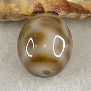 Natural Powerful Tibetan Old Oily Agate 4 Nectar Vessel Dzi Bead Heavenly Master (Tian Zhu) 花蜜容器天珠 2.73g 13.4 by 12.1mm - Huangs Jadeite and Jewelry Pte Ltd