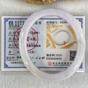 Type A Light Lavender Jadeite Oval Bangle 42.61g Internal Diameter 53.9mm 11.6 by 7.5mm (Very Slight Internal Line) - Huangs Jadeite and Jewelry Pte Ltd