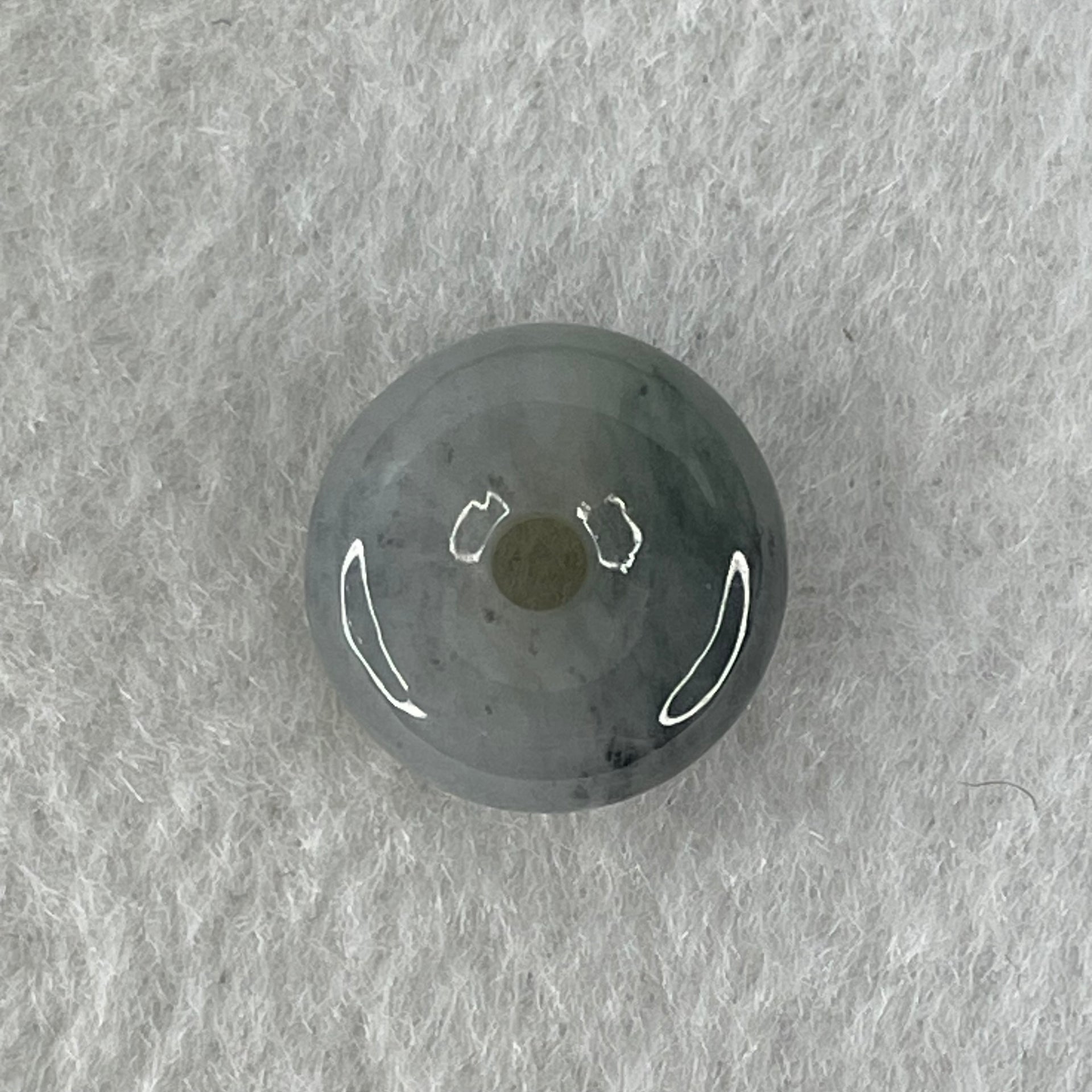 Type A Light Lavender With Wuji Grey Piao Hua Jadeite Ping An Kou Charm/Pendant 2.08g 13.6 by 5.4mm - Huangs Jadeite and Jewelry Pte Ltd