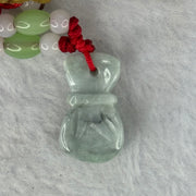 Type A Green Jadeite Money Bag Pendent 7.80g 24.9 by 14.4 by 8.2mm - Huangs Jadeite and Jewelry Pte Ltd