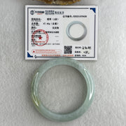 Certified Natural Type A Sky Blue & Yellowish Spot Jadeite Bangle | (47.46g | 53.7mm Inner Diameter | 11.1mm x 8.3mm | Close to Perfect | Throat, Solar Plexus, Crown & Heart Chakra Synergy, Wisdom & Wealth Magnet Anchor) - Huangs Jadeite and Jewelry Pte Ltd
