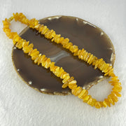 Natural Beeswax Raw Stone Irregular Beads Necklace 天然蜜蜂蜡原石项链 40.29g 46cm 21.7 by 8.5 by 5.8mm 12.1 by 8.7 by 3.2mm 122pcs - Huangs Jadeite and Jewelry Pte Ltd