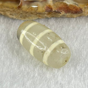 Natural Powerful Tibetan Old Oily Agate 3-Lines Dzi Bead Heavenly Master (Tian Zhu) 三行天诛 3.26g 19.5 by 10.6mm - Huangs Jadeite and Jewelry Pte Ltd