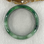 Certified Type A Natural Green with Emerald Green and White Spot Jadeite Bangle 58.20g Inner Diameter 57.9mm 14.8 by 7.7mm (Very Slight Internal Line) - Huangs Jadeite and Jewelry Pte Ltd