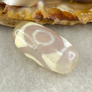 Natural Powerful Tibetan Old Oily Agate 3 Eyes Dzi Bead Heavenly Master (Tian Zhu) 三眼天诛 3.23g 20.0 by 10.5mm - Huangs Jadeite and Jewelry Pte Ltd