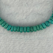 Natural Turquoise Abacus Donut Beads Bracelet 9.28g 15.5cm 6.0mm 58 Beads - Huangs Jadeite and Jewelry Pte Ltd