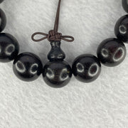 Natural India Zitan Sandalwood 小叶字檀木 Beads Bracelet Sinking Type 27.07g 14.8 mm 15 Beads - Huangs Jadeite and Jewelry Pte Ltd
