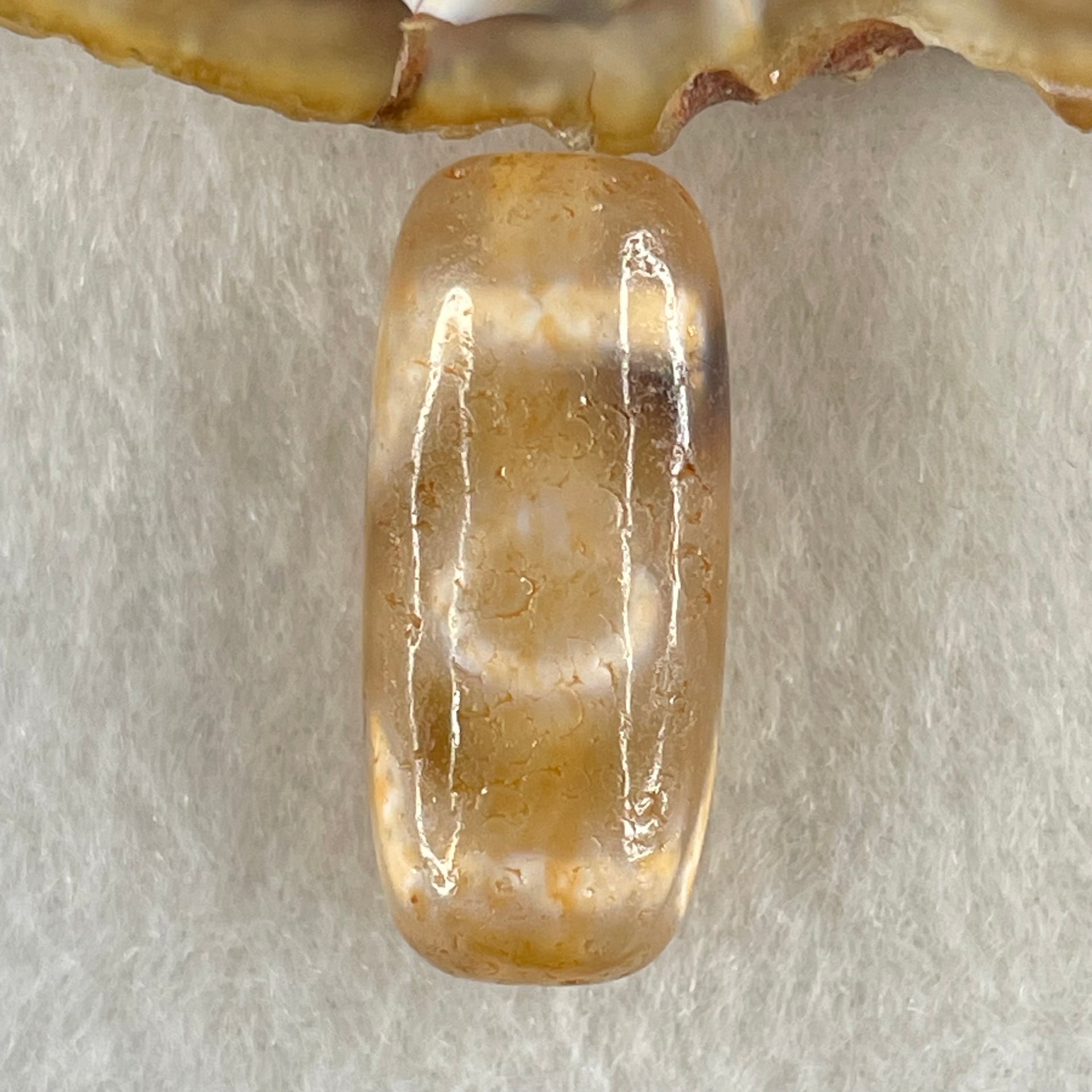 Natural Powerful Tibetan Old Oily Agate 3 Eyes Dzi Bead Heavenly Master (Tian Zhu) 三眼天诛 5.95g 26.5 by 11.7mm - Huangs Jadeite and Jewelry Pte Ltd