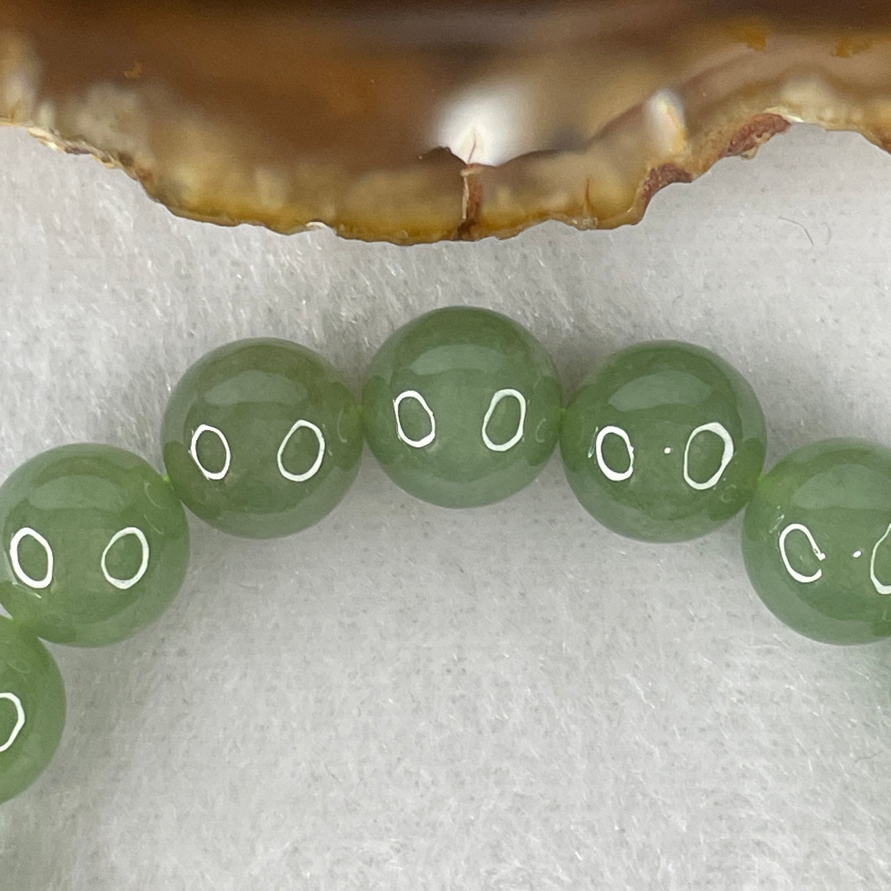Certified Type A Jelly Green Jadeite Investment Bracelet | Ultra-Translucent Liquid-Glass Beads | 100% Natural Grade A Fei Cui Masterpiece | 19-Bead Sovereign Alignment (33.78g | 10.2mm | 15.5cm)
