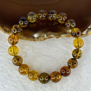 Natural Amber Bracelet 天然琥珀手链 9.75g 15.5cm 10.5mm 19 Beads - Huangs Jadeite and Jewelry Pte Ltd