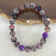 Good Grade Natural Blackcurrant Super 7 Beads Bracelet 22.74g 16cm 9.4mm 21 Beads - Huangs Jadeite and Jewelry Pte Ltd