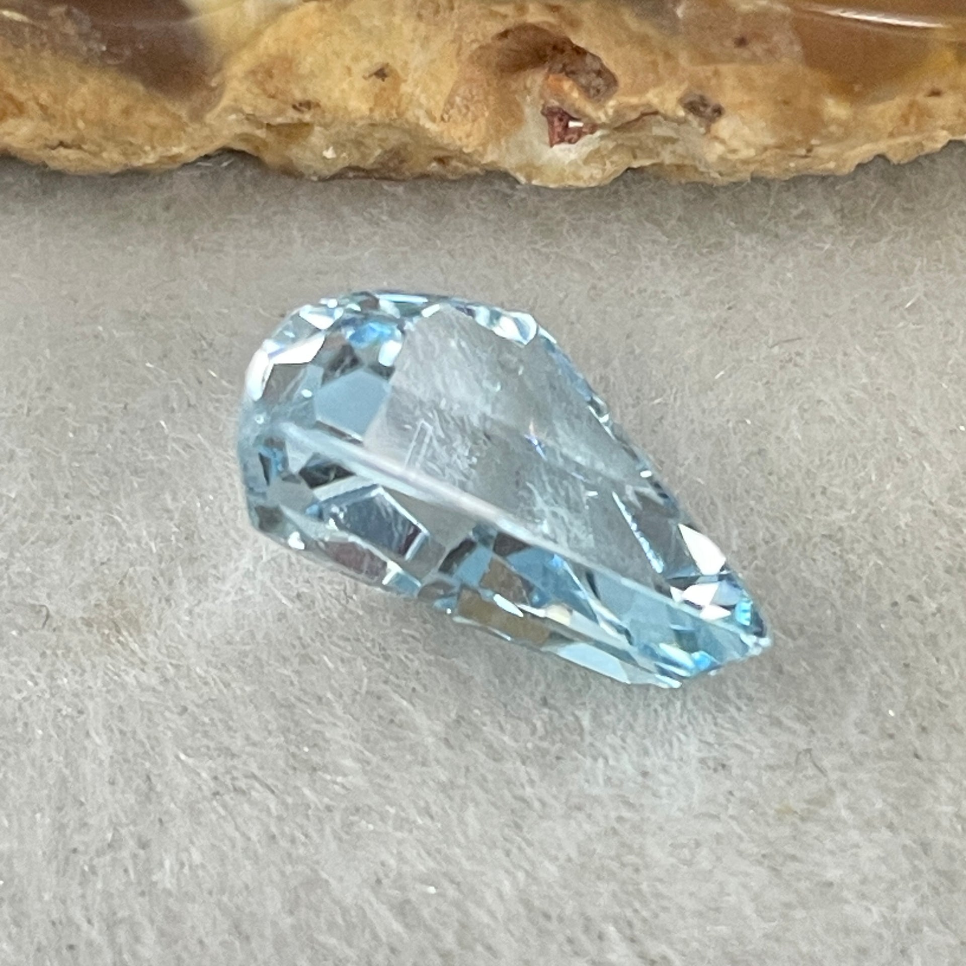 Natural Sky Blue Topaz Trillion Shape 6.20ct 13.6 by 10.8 by 6.8mm - Huangs Jadeite and Jewelry Pte Ltd