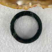 Type A Icy Fully Translucent Black Jadeite Ring 7.54g 7.4 by 4.3mm US10 HK22.3 (Perfect) - Huangs Jadeite and Jewelry Pte Ltd