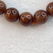 Natural Dark Red Phantom Quartz Bracelet 19.89g 14cm 9.2mm 19 Beads - Huangs Jadeite and Jewelry Pte Ltd