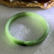Baby or Kids Type A Green Jadeite Bangle Internal Diameter 44.6mm 11.71g 6.9 by 4.5mm (Very Slight Internal Lines) - Huangs Jadeite and Jewelry Pte Ltd