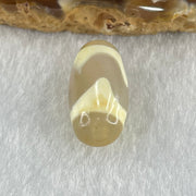 Natural Powerful Tibetan Old Oily Agate Tiger Tooth Daluo Dzi Bead Heavenly Master (Tian Zhu) 虎呀天诛 3.10g 19.9 by 10.3mm - Huangs Jadeite and Jewelry Pte Ltd