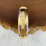 Natural Powerful Tibetan Old Oily Agate 5 Bats Dzi Bead Heavenly Master (Tian Zhu) 五个蝙蝠天诛 8.76g 37.7 by 12.3mm - Huangs Jadeite and Jewelry Pte Ltd