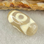 Natural Powerful Tibetan Old Oily Agate 3 Eyes Dzi Bead Heavenly Master (Tian Zhu) 三眼天诛 3.05g 20.1 by 10.2mm - Huangs Jadeite and Jewelry Pte Ltd