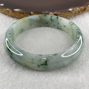 Certified Natural Type A Jelly Light Green with Spicy Green Piao Hua Jadeite Bangle 57.20g Internal Diameter 58.4mm 14.1 by 7.7mm (Perfect) - Huangs Jadeite and Jewelry Pte Ltd
