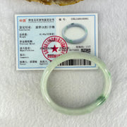 Type A Green Lavender and Blueish Green Piao Hua Jadeite Bangle Internal Diameter 56.4mm 41.62g 12.9 by 6.9mm (Slight Internal Lines) - Huangs Jadeite and Jewelry Pte Ltd