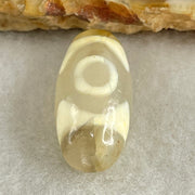Natural Powerful Tibetan Old Oily Agate 3 Eyes Dzi Bead Heavenly Master (Tian Zhu) 三眼天诛 2.97g 20.1 by 10.2mm - Huangs Jadeite and Jewelry Pte Ltd
