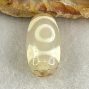 Natural Powerful Tibetan Old Oily Agate 3 Eyes Dzi Bead Heavenly Master (Tian Zhu) 三眼天诛 3.10g 19.9 by 10.4mm - Huangs Jadeite and Jewelry Pte Ltd