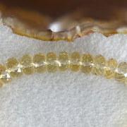 Natural Citrine Donut with Heart Shape Charm Bracelet 20.03g 15cm 8.5mm 34 Beads - Huangs Jadeite and Jewelry Pte Ltd