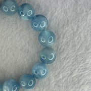 Natural Aquamarine Beads Bracelet 50.83g 18cm 13.2mm 16 Beads - Huangs Jadeite and Jewelry Pte Ltd