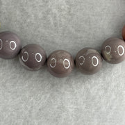 Natural Alashan Agate Pastels Pink Beads with Cat Charm Bracelet 29.60g 15.5cm 10.8mm 17Beads - Huangs Jadeite and Jewelry Pte Ltd