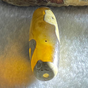 Natural Powerful Tibetan Old Oily Agate Dog Dzi Bead Heavenly Master (Tian Zhu) 狗天珠 9.77g 38.6 by 12.7mm - Huangs Jadeite and Jewelry Pte Ltd