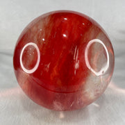 Cherry Quartz Sphere Ball with Wooden Stand 3,320.5g 145.0 by 170.0mm - Huangs Jadeite and Jewelry Pte Ltd