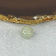 Type A Jelly Light Green with Brown Patches Jadeite Bead for Bracelet/Necklace/Earrings/Ring 4.17g 13.6mm - Huangs Jadeite and Jewelry Pte Ltd