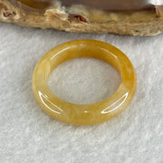 Natural Type A Yellowish Jadeite Ring 2.56g 4.7 by 3.5mm US 5.7 HK 12.4 (Internal Lines) - Huangs Jadeite and Jewelry Pte Ltd