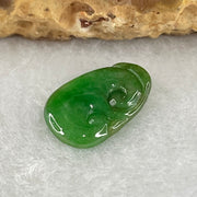 Type A Old Mine Spicy Green Jadeite Ruyi Charm Stone For Setting 0.41g 13.8 by 8.8 by 1.6mm - Huangs Jadeite and Jewelry Pte Ltd