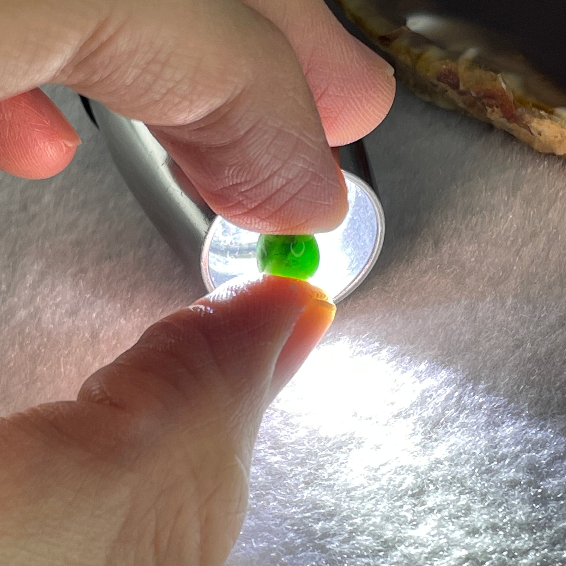 Type A Translucent Black Omphacite Jadeite Oval Cabouchon Stone For Setting 0.38g 7.3 by 6.1 by 4.0mm - Huangs Jadeite and Jewelry Pte Ltd