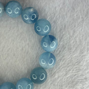 Natural Aquamarine Beads Bracelet 65.17g 19cm 14.8mm  15 Beads - Huangs Jadeite and Jewelry Pte Ltd