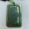 Type A Green with Brown Jadeite Shan Shui with Benefactor Pendent 45.74g 55.8 by 37.1 by 10.0mm - Huangs Jadeite and Jewelry Pte Ltd