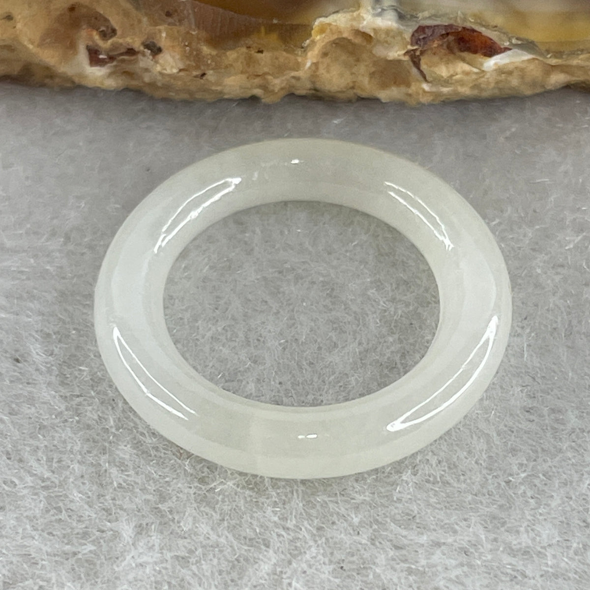 Natural Type A White Jadeite Mini Round Shape Pendant | Harmony, Peace & Wholeness Talisman (1.46g | 3.2 x 3.5mm | Internal Line) - Huangs Jadeite and Jewelry Pte Ltd