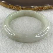 Type A Natural Light Green with Brown Spots Jadeite Bangle 53.14g Inner Diameter 57.0mm 11.6 by 9.1mm (Close to Perfect) - Huangs Jadeite and Jewelry Pte Ltd