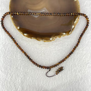 Natural Dark Brownish Yellow Flower Amber Beads Necklace 天然花珀项链 12.58g 58cm 6.6mm 109 Beads - Huangs Jadeite and Jewelry Pte Ltd