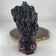 Natural-Black-Moissanite-Rough-Display-with-Wooden-Stand-280.79g-71.5-by-54.0-by-136.0mm